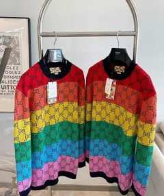 Трендовый очень теплый удлинённые оверсайз свитерки в стиле GUCCI 0882