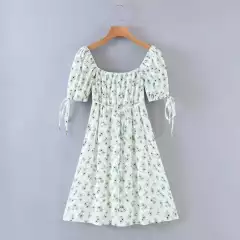 Трендовое Коттоновое платье на подкладке с цветами 0753
