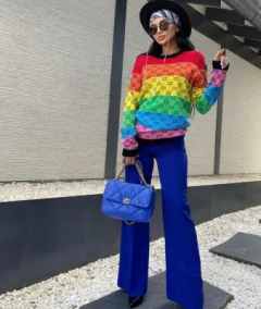 Трендовый очень теплый удлинённые оверсайз свитерки в стиле GUCCI фото 3291868295