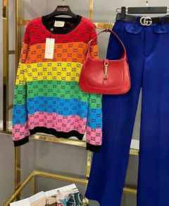 Трендовый очень теплый удлинённые оверсайз свитерки в стиле GUCCI фото 1158711712
